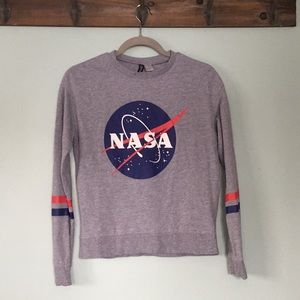 H&M NASA gray crew neck sweatshirt, size XS